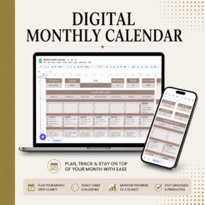 Digital Monthly Calendar